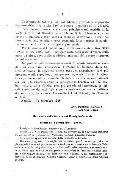 L'Africa italiana bollettino della Società africana d'Italia