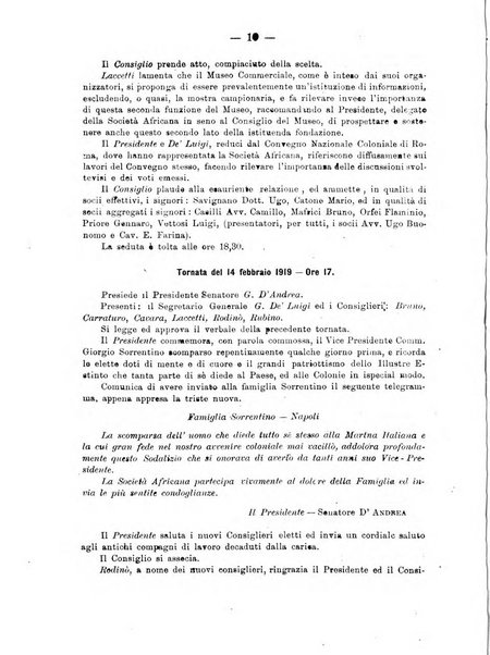 L'Africa italiana bollettino della Società africana d'Italia