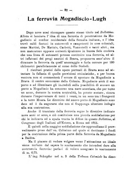 L'Africa italiana bollettino della Società africana d'Italia