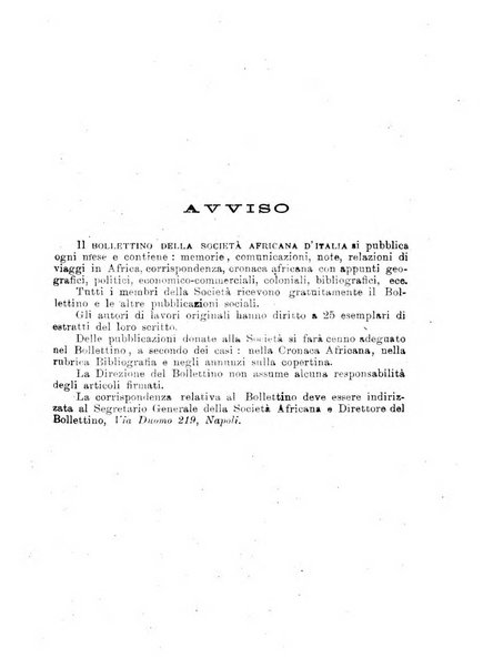 L'Africa italiana bollettino della Società africana d'Italia