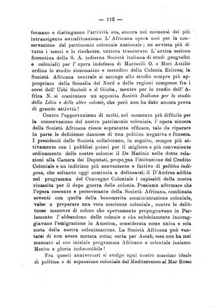 L'Africa italiana bollettino della Società africana d'Italia