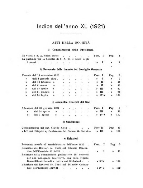 L'Africa italiana bollettino della Società africana d'Italia