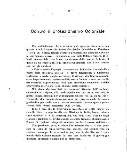 L'Africa italiana bollettino della Società africana d'Italia