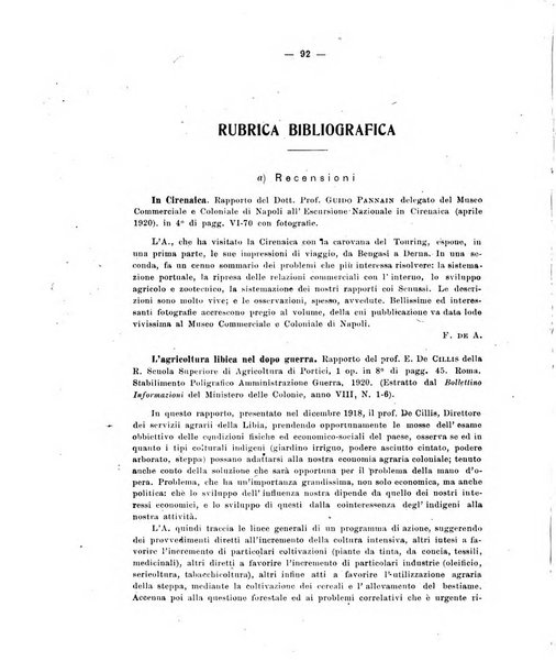 L'Africa italiana bollettino della Società africana d'Italia