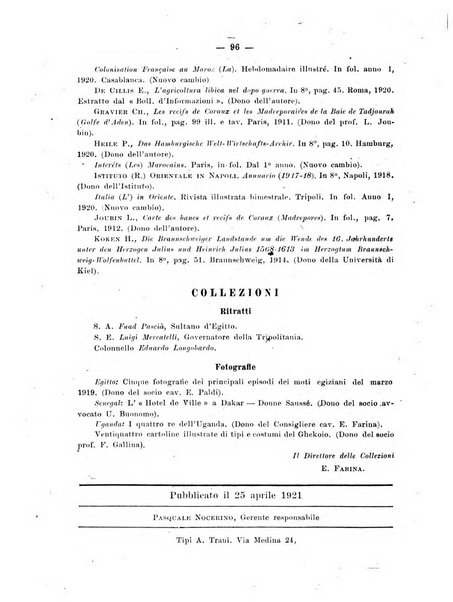 L'Africa italiana bollettino della Società africana d'Italia