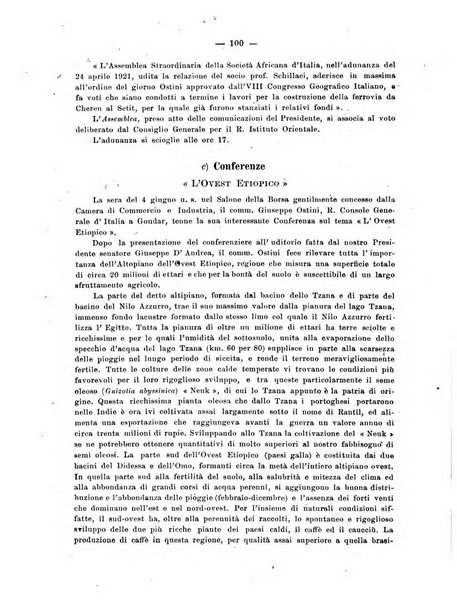 L'Africa italiana bollettino della Società africana d'Italia