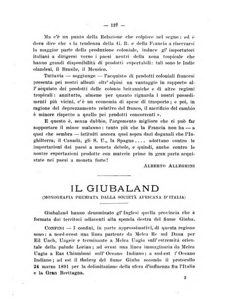 L'Africa italiana bollettino della Società africana d'Italia