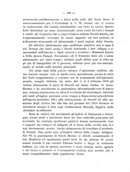 L'Africa italiana bollettino della Società africana d'Italia