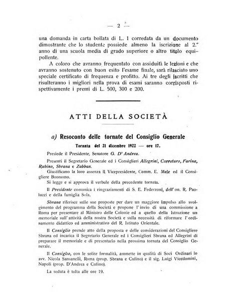 L'Africa italiana bollettino della Società africana d'Italia