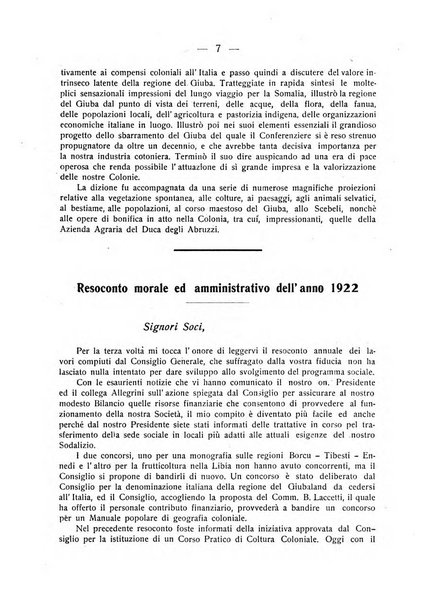 L'Africa italiana bollettino della Società africana d'Italia