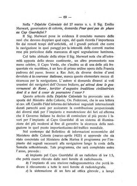 L'Africa italiana bollettino della Società africana d'Italia