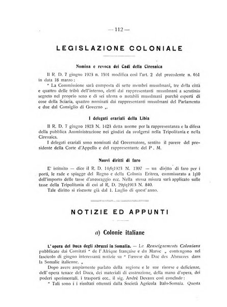 L'Africa italiana bollettino della Società africana d'Italia