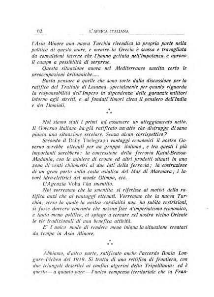 L'Africa italiana bollettino della Società africana d'Italia