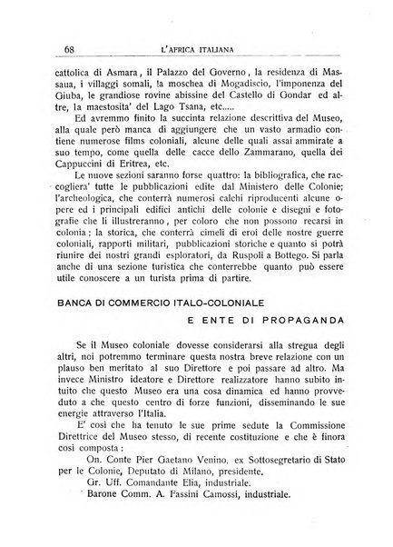 L'Africa italiana bollettino della Società africana d'Italia