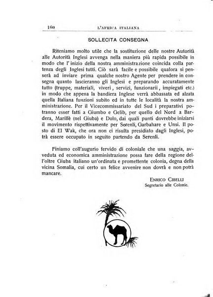 L'Africa italiana bollettino della Società africana d'Italia