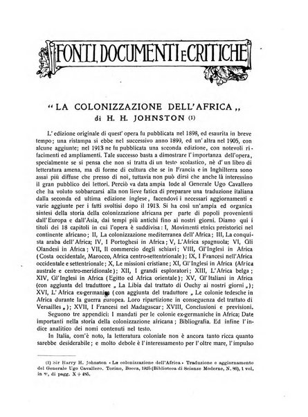 L'Africa italiana bollettino della Società africana d'Italia