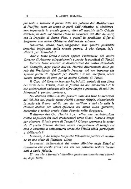 L'Africa italiana bollettino della Società africana d'Italia