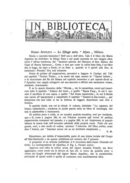 L'Africa italiana bollettino della Società africana d'Italia