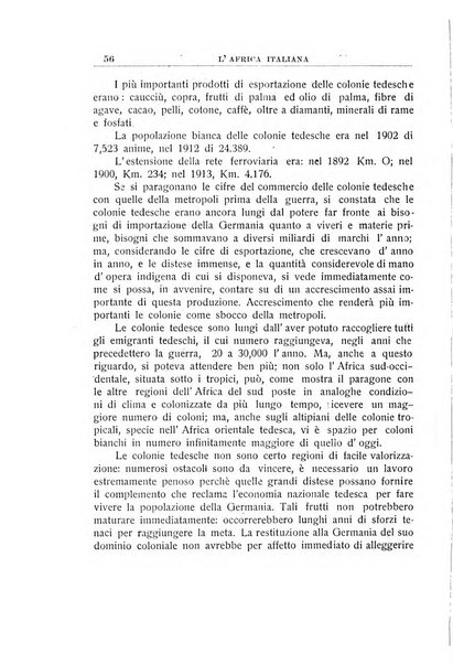 L'Africa italiana bollettino della Società africana d'Italia