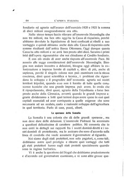 L'Africa italiana bollettino della Società africana d'Italia