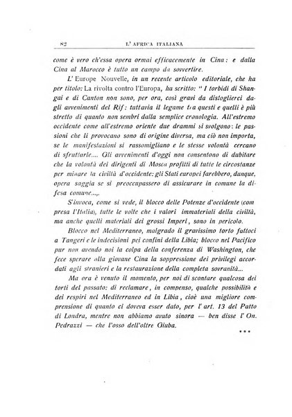 L'Africa italiana bollettino della Società africana d'Italia