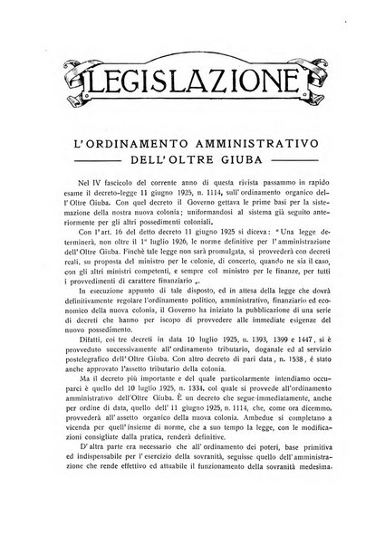 L'Africa italiana bollettino della Società africana d'Italia