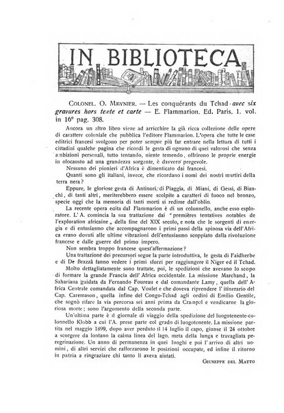 L'Africa italiana bollettino della Società africana d'Italia