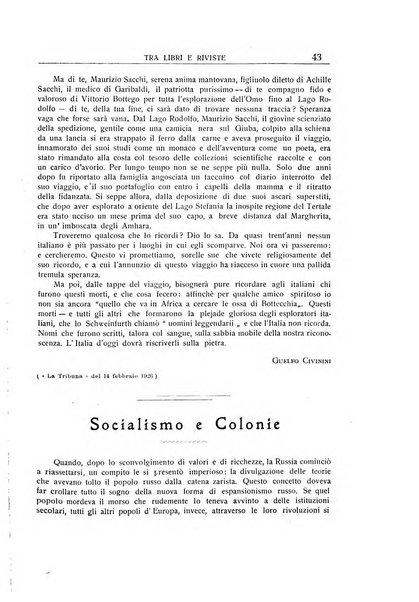 L'Africa italiana bollettino della Società africana d'Italia