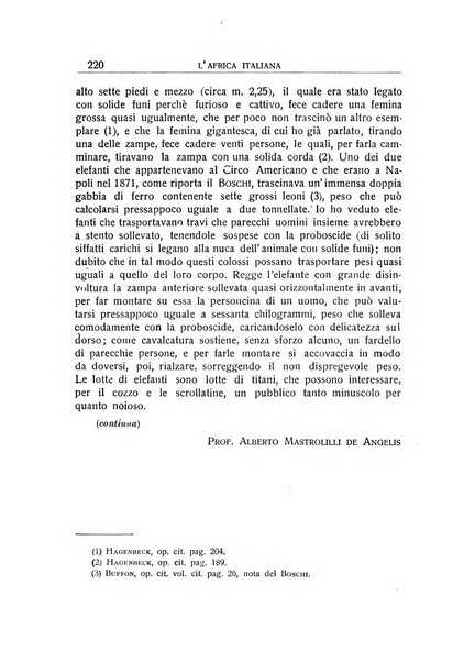 L'Africa italiana bollettino della Società africana d'Italia