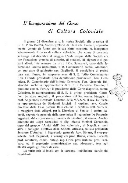 L'Africa italiana bollettino della Società africana d'Italia