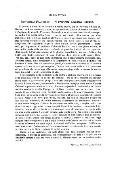 L'Africa italiana bollettino della Società africana d'Italia