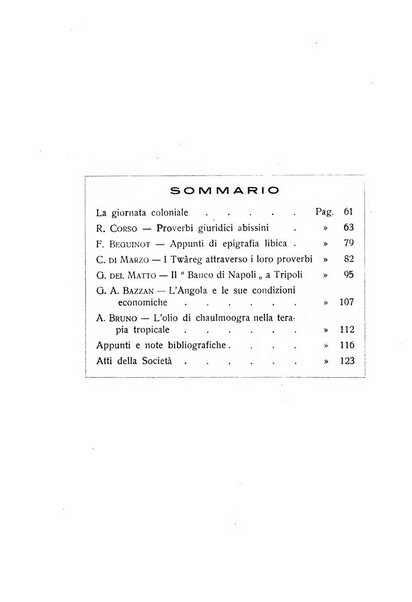 L'Africa italiana bollettino della Società africana d'Italia