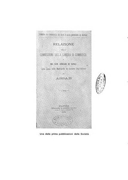 L'Africa italiana bollettino della Società africana d'Italia