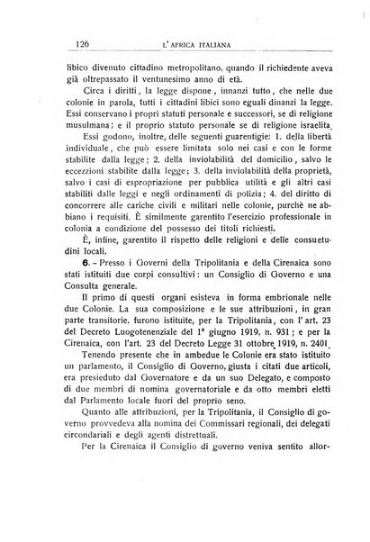 L'Africa italiana bollettino della Società africana d'Italia