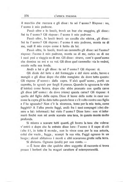 L'Africa italiana bollettino della Società africana d'Italia