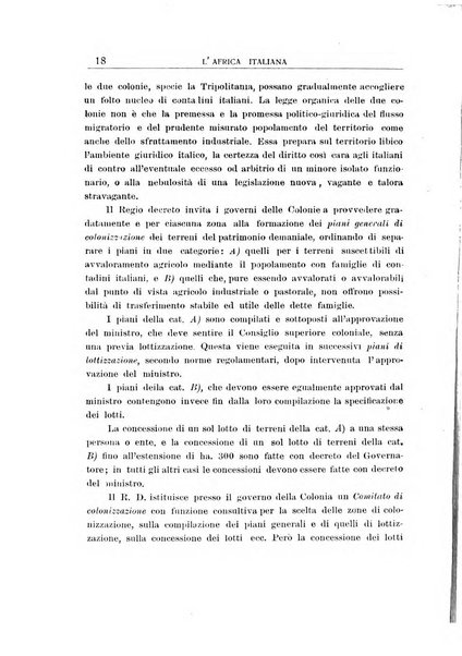 L'Africa italiana bollettino della Società africana d'Italia