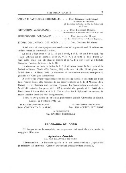 L'Africa italiana bollettino della Società africana d'Italia