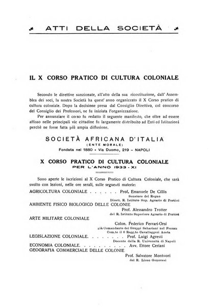 L'Africa italiana bollettino della Società africana d'Italia