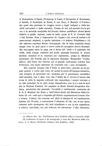 L'Africa italiana bollettino della Società africana d'Italia