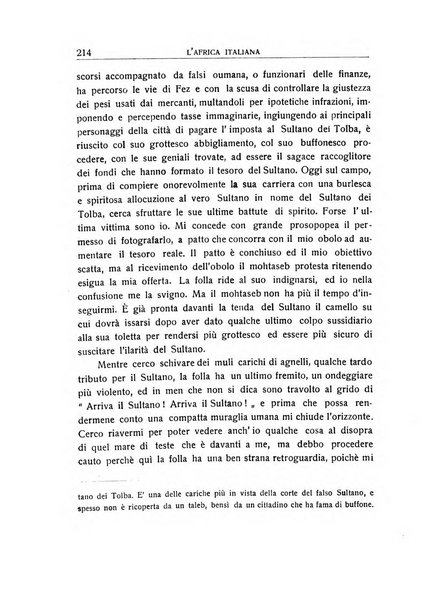 L'Africa italiana bollettino della Società africana d'Italia