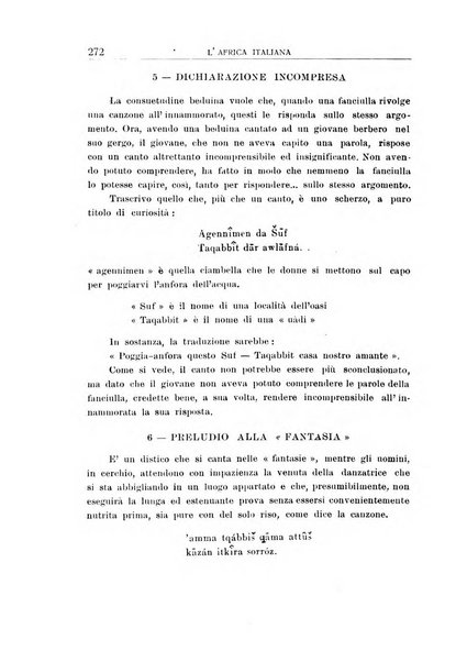 L'Africa italiana bollettino della Società africana d'Italia