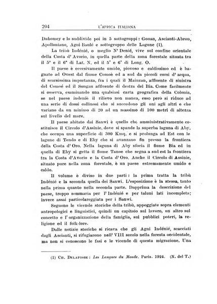 L'Africa italiana bollettino della Società africana d'Italia