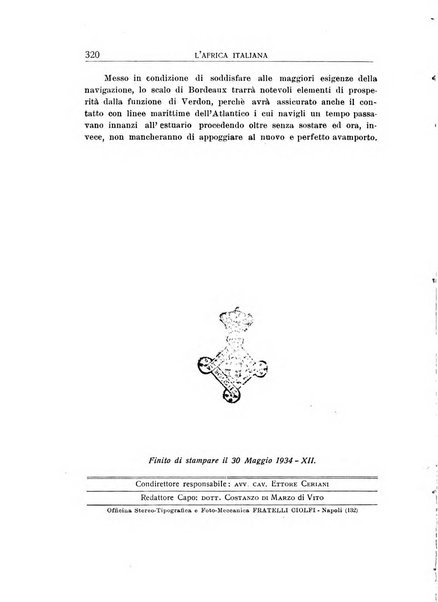 L'Africa italiana bollettino della Società africana d'Italia