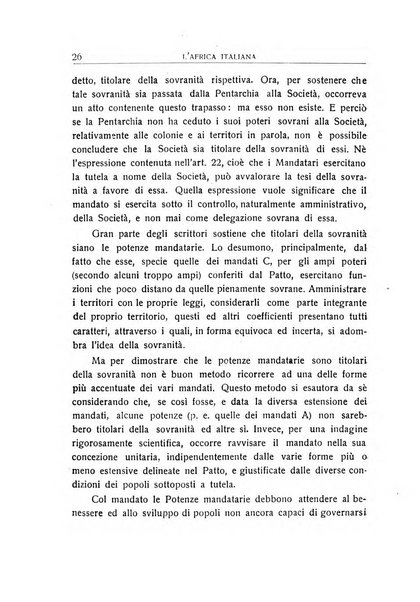 L'Africa italiana bollettino della Società africana d'Italia