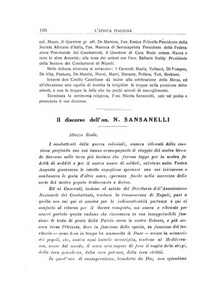 L'Africa italiana bollettino della Società africana d'Italia