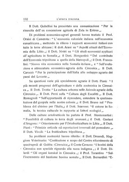 L'Africa italiana bollettino della Società africana d'Italia