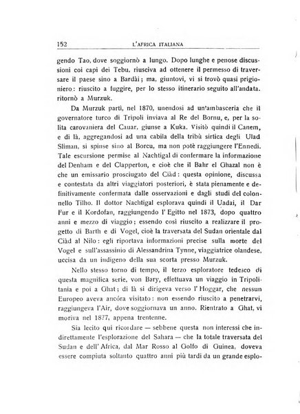 L'Africa italiana bollettino della Società africana d'Italia