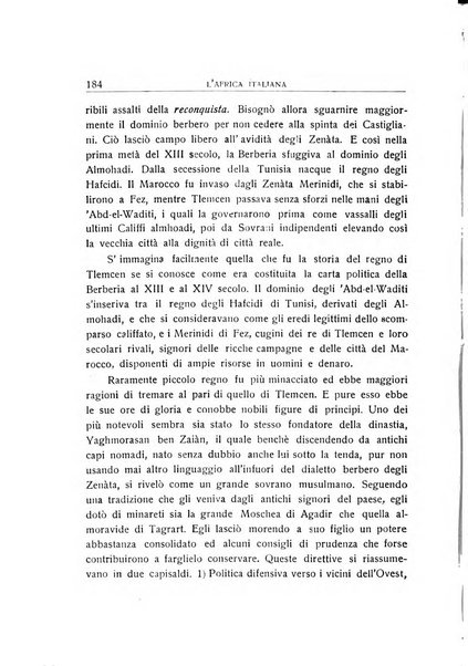 L'Africa italiana bollettino della Società africana d'Italia