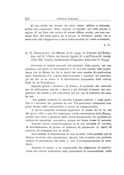 L'Africa italiana bollettino della Società africana d'Italia