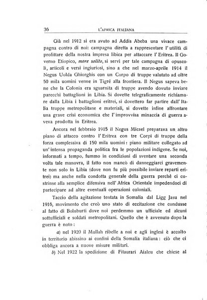 L'Africa italiana bollettino della Società africana d'Italia